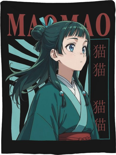 DHCBD HOME Fleece-Überwurfdecke Maomao Die Apothekerin Anime Design, Mehrfarbig, B/T: 127 x 152,4 cm - Bild 1