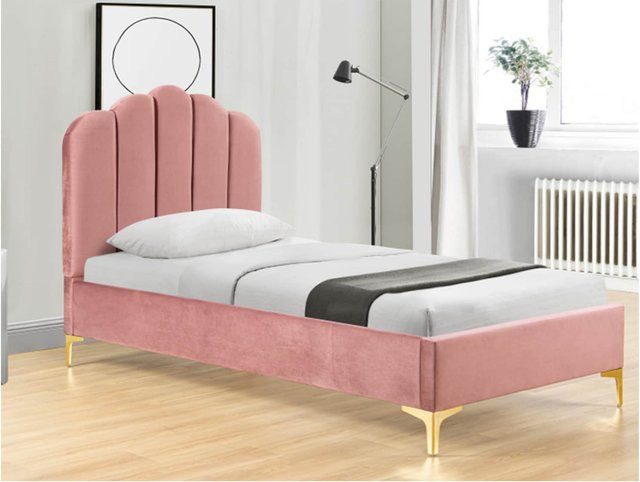 HTI-Living Polsterbett Yoris in Pink mit Velvet-Bezug im Art Deco Stil, B/T/H: 90 x 200 x 213 cm - Bild 1