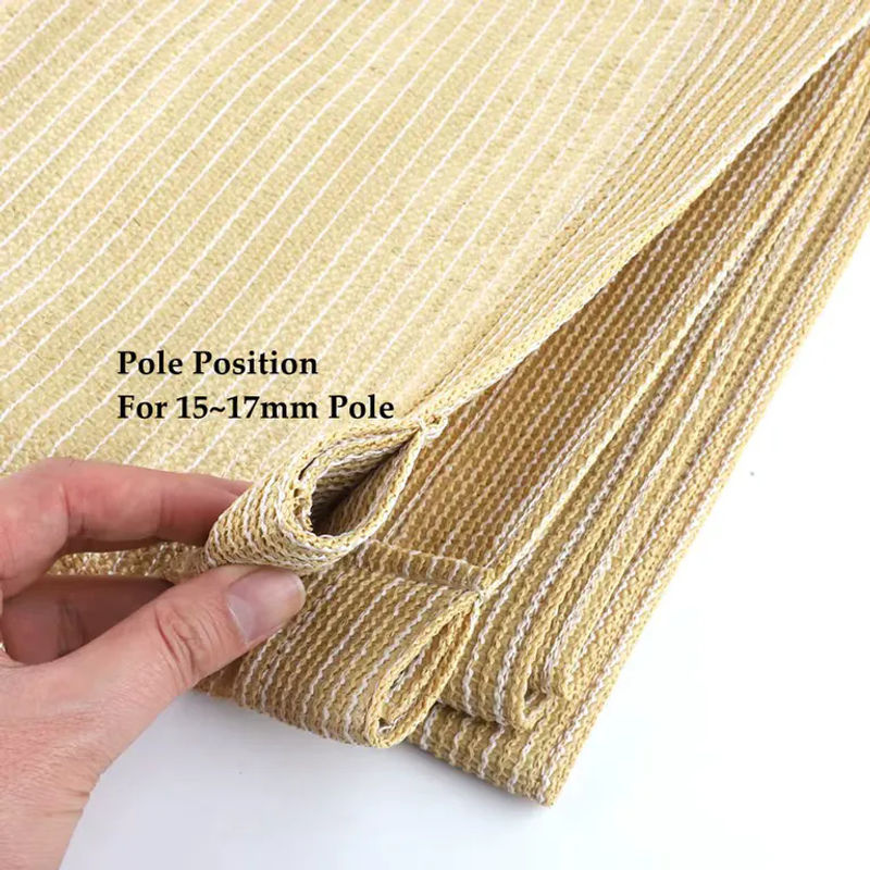 Tewango Sonnenschutznetz aus HDPE-Gewebe in Beige mit 95 % Schattierung für Innenhof, Pavillon und Pergola, B/T/H: 80 x 80 x 80 cm - Bild 2