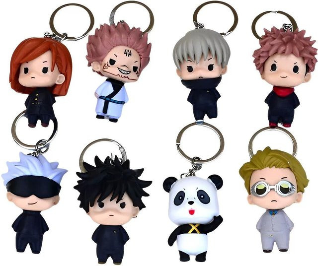 Yiran toy 1 Jujutsu Kaisen Puppe Schlüsselanhänger 8-teiliges Set - Bild 1
