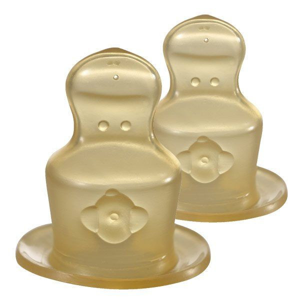 Nip Trinksauger Standard 2er Pack aus Latex in Gelb und Transparent, Größe 2 (6-18 Monate), Orthodontic Bio Natural - Bild 1