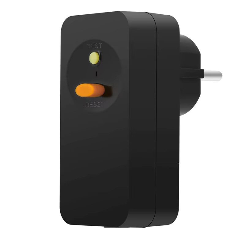 AA58 FI-Leistungsschalter als persönlicher Schutzstecker mit 16 Ampere und 10 mA Fehlerstrom in Schwarz (EU-Stecker) - Bild 2
