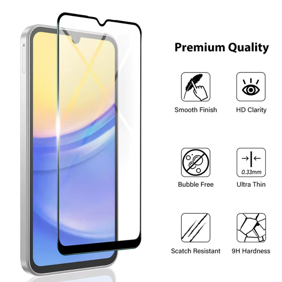 3er Pack Full Cover Displayschutzfolie aus gehärtetem Glas für Samsung Galaxy A56 A55 A35 A33 A26 A13 A15 A17 A23 A25 A53 in Transparent - Bild 2