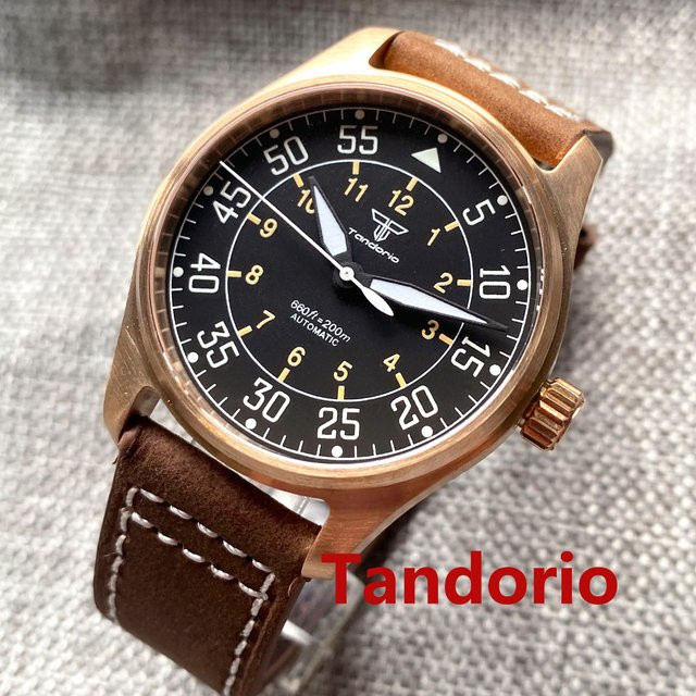 Tandorio Armbanduhr, Bronze, Automatik, 39 mm, Herren - Bild 1