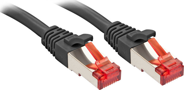 Lindy Patch-Kabel RJ-45 auf RJ-45, CAT 6e, SFTP, PiMF, Schwarz, 10,0 m - Bild 1