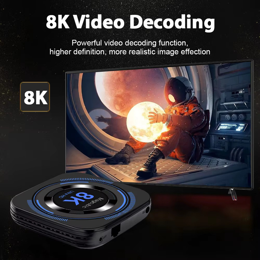 Magcubic Android 12 TV-Box Media Streamer in Schwarz mit 8K und 4K Unterstützung, Allwinner H618 Quad-Core Cortex A53, Dual-WLAN und Bluetooth - Bild 2