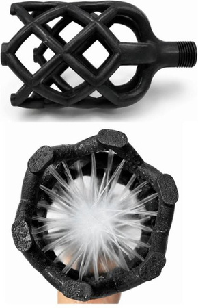 Yusgiang23212 Duschkopf in Ringform mit Massagefunktion, mattschwarz, Durchmesser: 14,0 cm