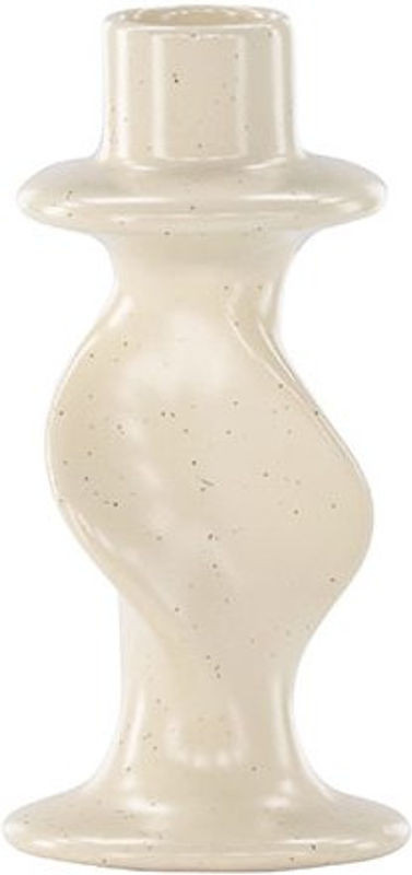 Glory Kerzenhalter aus Keramik in Beige modern und unregelmäßig geformt - Bild 1