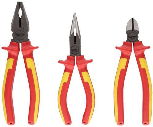 KS Tools ERGOTORQUE VDE Zangen-Satz, 3-teilig, rot/steel - Bild 1