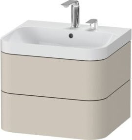 Duravit Möbelwaschtisch Happy D.2 Plus in Beige, Wandhängend, B: 57,5 cm, T: 49 cm, H: 48 cm - Bild 1