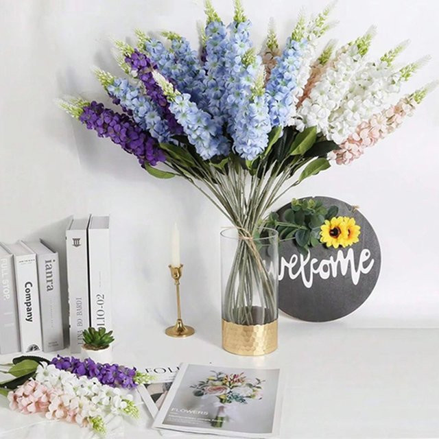 XIAOYINMO Künstliche Rattan-Blumen in Gelb für Hochzeitskranz und Garten Dekoration - Bild 1