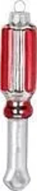 Inge's Christmas Decor Christbaumschmuck Schrauben-Zieher aus Glas in Rot und Silber, Höhe: 14 cm - Bild 1