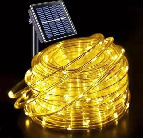 LIUXING Solar-LED-Lichterkette Outdoor Wasserdicht Warmweiß 12m mit 100 LEDs