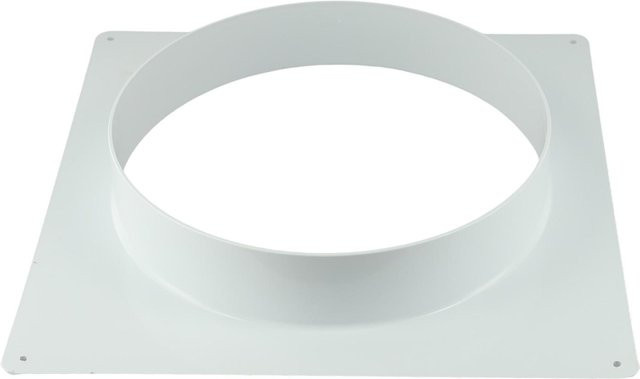 Gerader Luftauslasskanalverbinder mit Flansch aus Kunststoff, Weiß, Durchmesser: 250 mm - Bild 1