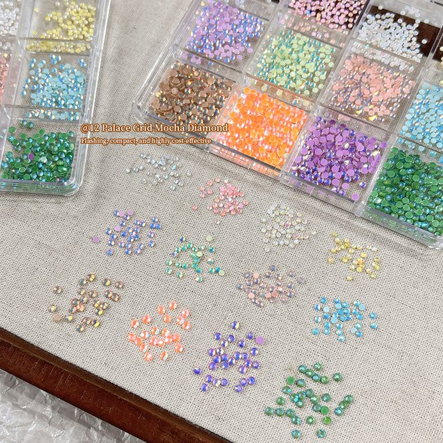 KANIU Nagelcharms, 12er-Set, K9-Glas, Mocha, Glänzend - Bild 1