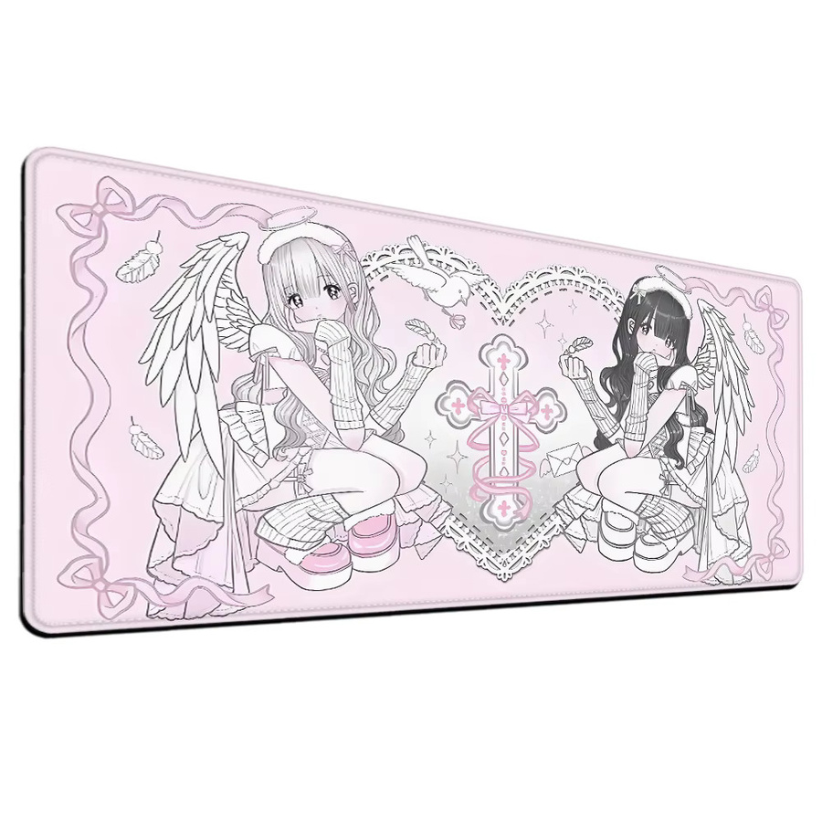 Wasserdichtes Gaming Mauspad mit Cartoon-Maus-Design von HYBXAXC in Weiß oder Pink - Bild 5