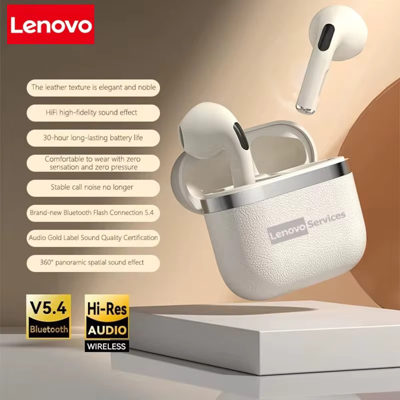 Lenovo True Wireless Bluetooth Earbuds TWS 5.3 Stereo HiFi Kopfhörer mit HD-Mikrofon in Weiß - Bild 1