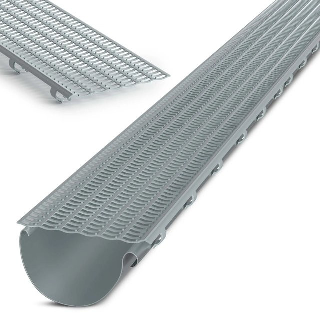 Inefa Laubfangstreifen für Dachrinnen aus PVC in Grau, Breite: 30 cm, Länge: 100 cm - Bild 1
