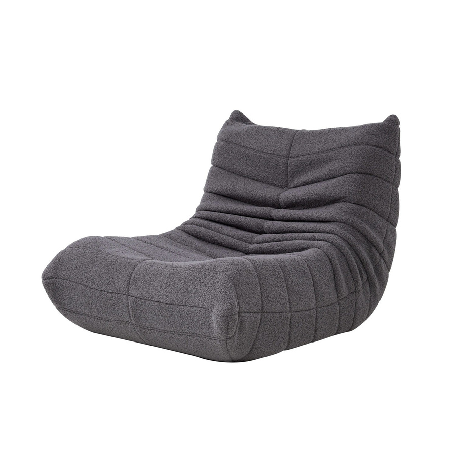 okwish Bodensofa mit Rückenlehne, faltbares Wohnzimmer-Sofa in Grau, B/T/H: 91,5 x 101 x 72 cm - Bild 2
