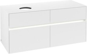 V&B Waschtischunterschrank Collaro in Weiß Matt mit B/T/H: 120 x 50 x 50 cm - Bild 1