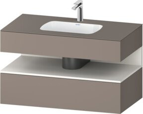 Duravit Qatego Einbauwaschtisch-Möbel-Set in Weiß, B/T/H: 100 x 55 x 60 cm - Bild 1