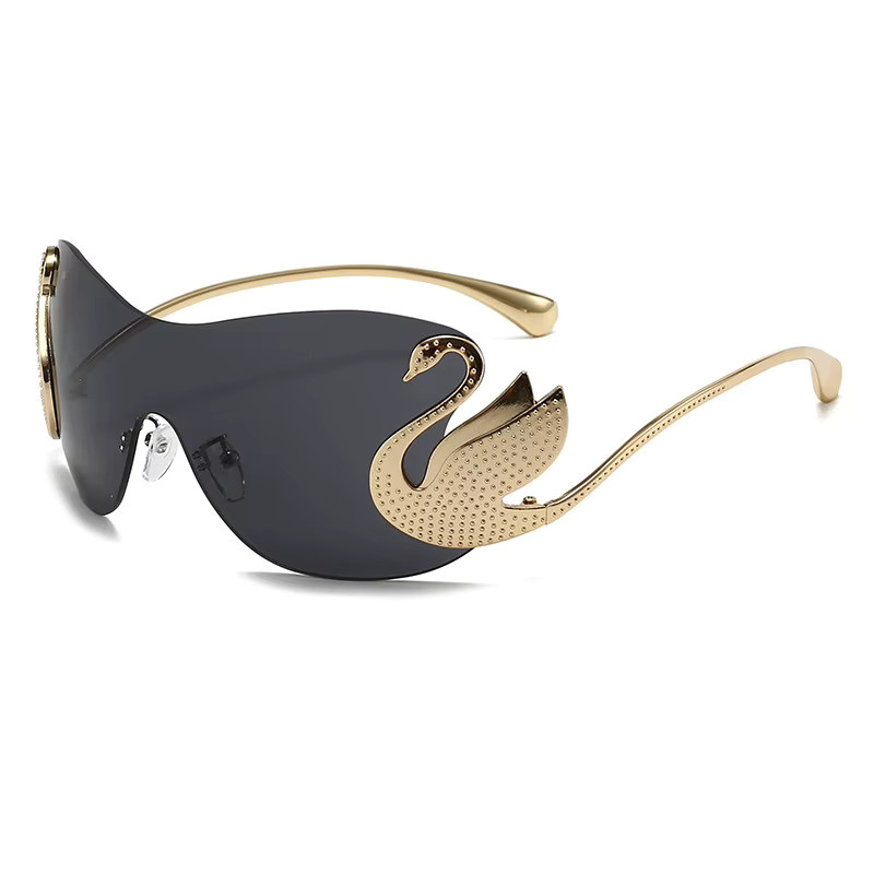 Ettatend Sonnenbrille randlos, Butterfly, Metall, Damen - Bild 3