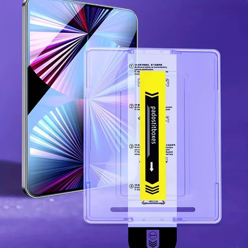 NABNAW Displayschutz-Set aus gehärtetem Glas für iPad Pro, Air, Mini und verschiedene iPad Modelle, transparent - Bild 2