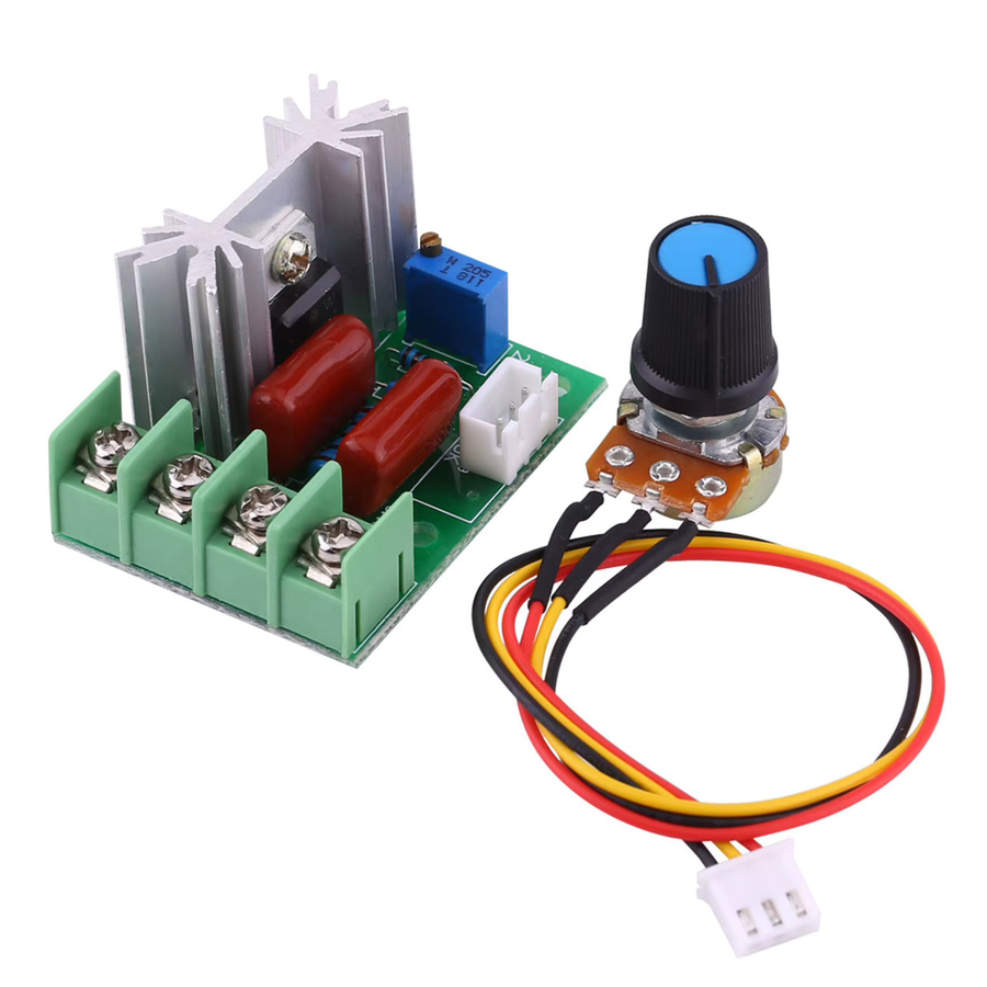 Qiilu Elektrischer Spannungsregler SCR Dimmer für Wechselstrom 220V 5-2000W zur Temperatur- und Motordrehzahlregelung in Multicolour - Bild 2
