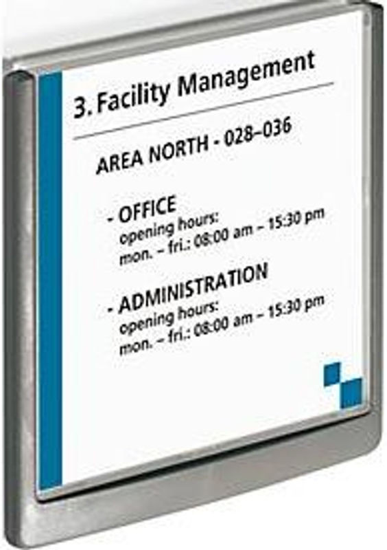 Durable Türschild Click Sign, 5 Stück, grau, B: 14,9 cm x H: 14,85 cm - Bild 1