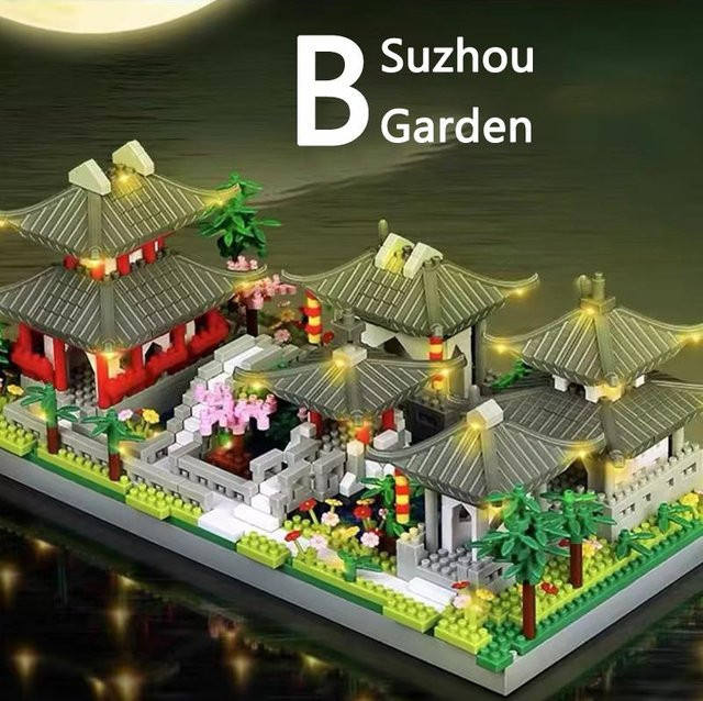 Airun Chinesischer Traditioneller Garten Suzhou Straße Bausteine Set - Bild 1