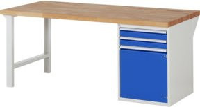Rau Werkbank 7503A1 in Multicolour mit 2 Schubladen und 1 Tür, B/T/H: 200 x 90 x 89 cm - Bild 1