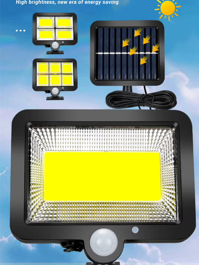 Heinast Solar-Split-Lichter mit Bewegungsmelder und 3 Modi, IP65 wasserdichte Außenlampe in Schwarz für Garten und Wand - Bild 6