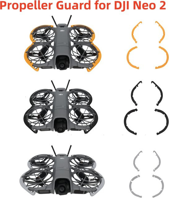 DJI Neo 2 Propellerschutz in Orange mit Stoßstangenringen und Anti-Drop-Schutzhülle - Bild 1