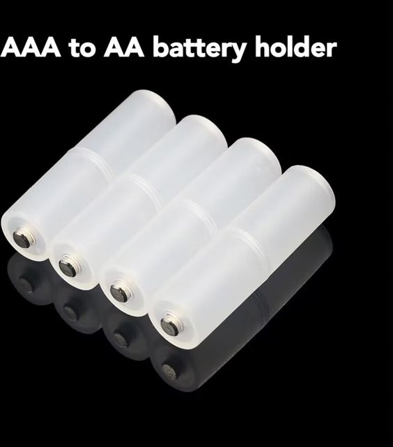 TarnorLer AAA zu AA Batterie Konverter Adapter Set, transparent, 2/4/8 Stück - Bild 1