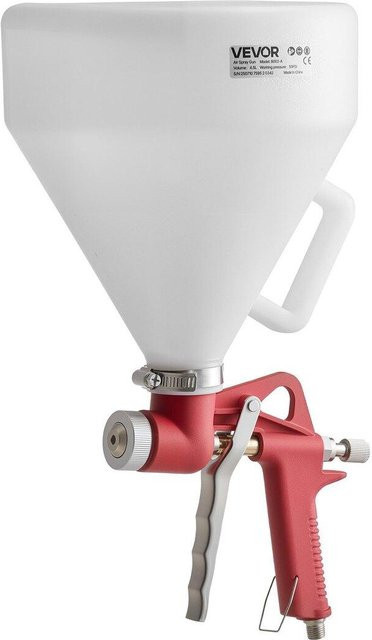 Buying Solutions MB Professionelle Lufttextur-Spritzpistole für Trockenbau mit 4,5 l Luftbehälter und 3 Düsen (3,5 mm, 6 mm, 8 mm) in Weiß - Bild 1