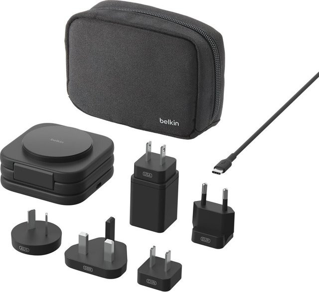 Belkin BoostCharge Pro Magnetische kabellose 3-in-1-Reiseladestation mit Qi2 (15 W), Schwarz - Bild 2