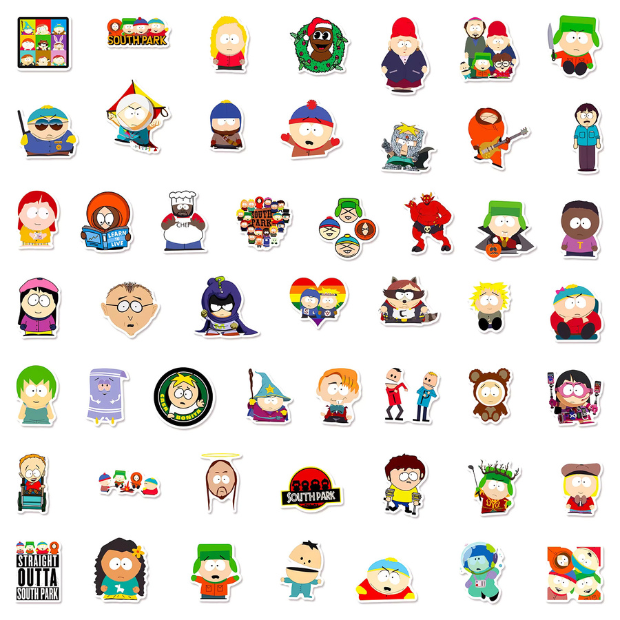 50 Stück SouthPark Cartoon Aufkleber, bunte wasserfeste Graffiti Sticker für Laptop, Handy und DIY-Projekte - Bild 2