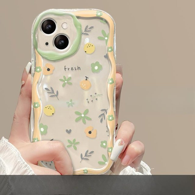 Transparente Silikon Handyhülle mit floralem Kettenmuster für Apple iPhone 15, 14, 13 Pro Max, 13 Mini und 11/12 - Bild 1