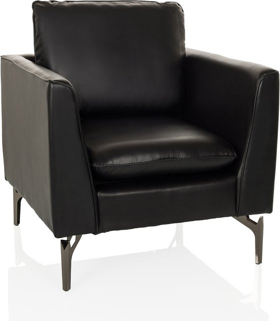 hjh OFFICE Loungesessel BAVERO mit Armlehnen und Kunstlederbezug - Bild 1