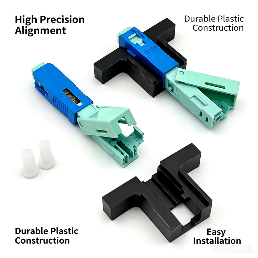 sevenlayer SC UPC APC Glasfaser-Kaltverbinder Singlemode für 3,0mm und 2,0mm Kabel zur Schnellmontage FTTH - Bild 3