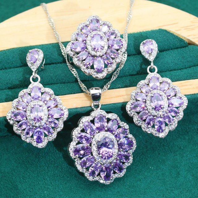 YIRAN Jewelry Schmuckset, Kupfer, Silber, Zirkonia, Unisex - Bild 1
