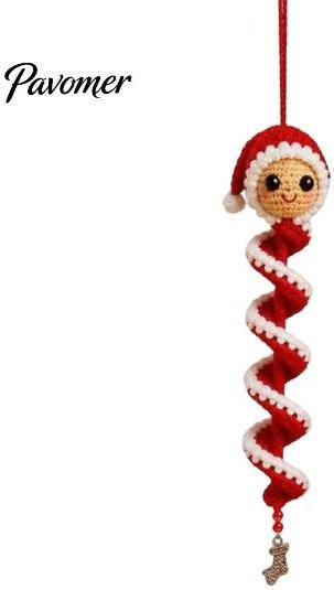 Zoeneed DIY-Häkelset Weihnachtsbaumschmuck Schneemann und Weihnachtsmann in Rot für Erwachsene - Bild 1