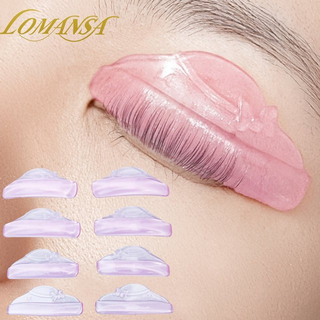 Lomansa Silikon-Laminierpad Set für Wimperndauerwelle, Pink Glitter - Bild 1