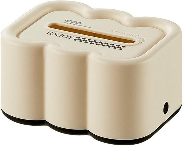 Dekorative Taschentuchbox in Wolkenform von OutsideWorld aus Kunststoff in Beige - Bild 1