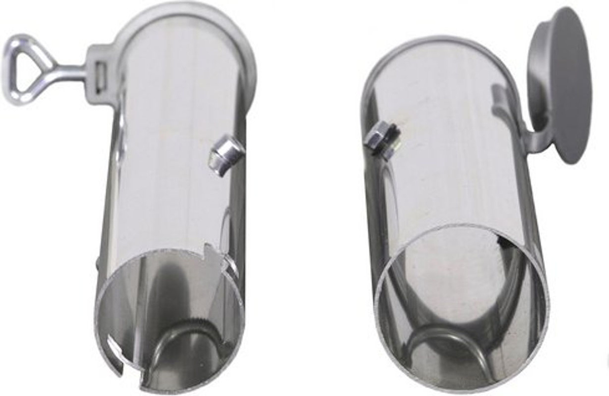Schneider Schirme Bodenhülse für 55 mm Rohr, silberfarben, B/T: 13 x 7 cm - Bild 2