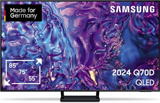Samsung GQ55Q70DAT QLED Smart-TV in Schwarz mit 4K Ultra HD, 120 Hz und Sprachsteuerung (55 Zoll / 138 cm) - Bild 1