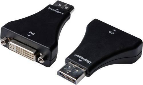 Digitus DisplayPort auf DVI-I Adapter AK-340603-000-S Schwarz (1x DisplayPort Stecker auf 1x DVI-Buchse 24+5pol.) - Bild 2