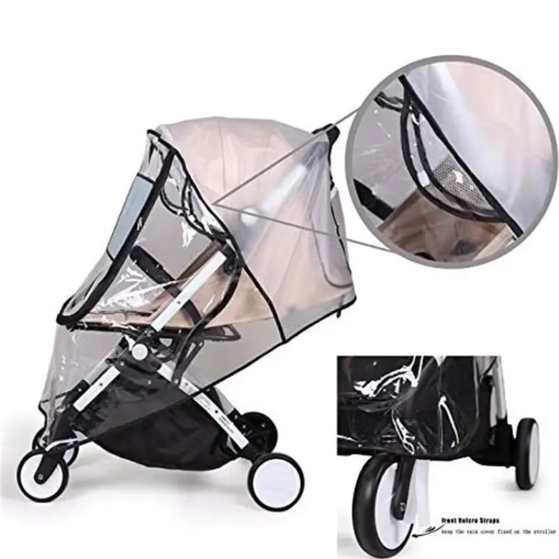 Ardo Universeller Kinderwagen-Regenschutz in Transparent als Wetterschutz und Windschutz - Bild 2