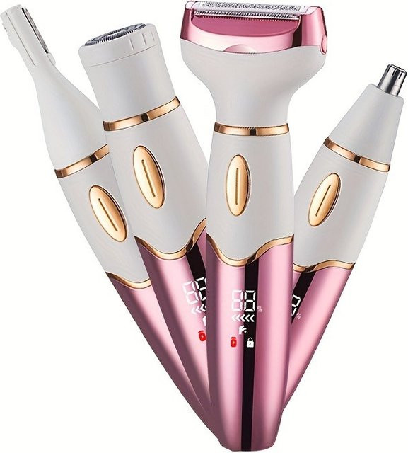 Pemy 4-in-1 Elektrischer Damenrasierer und Epilierer, Pink - Bild 1