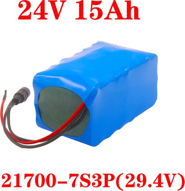 LiitoKala 24 V 15 Ah Akkupack in Blau mit 21700 Zellen, 5000 mAh, 7S und 15 A BMS - Bild 1